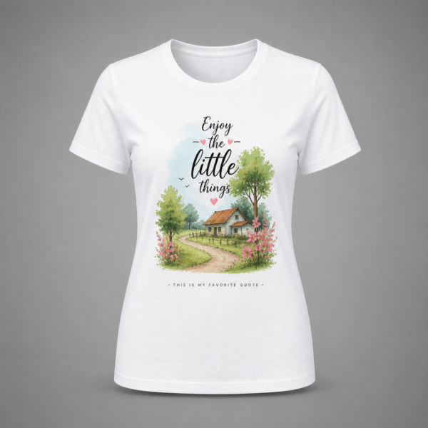 Women’s Printed T-Shirt Enjoy the Little Things